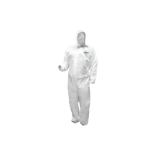 ProWorks Disposable Coverall, Microporous, Elastic Wrist, Ankles, and Hood, White, XL, 12/CS