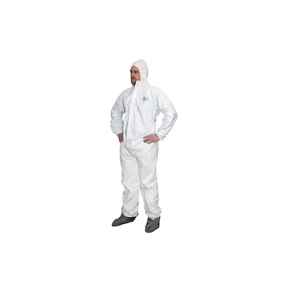 ProWorks Disposable Coverall, Microporous, Elastic Wrist, Ankles, Hood, & Boots, White, Large, 25/CS