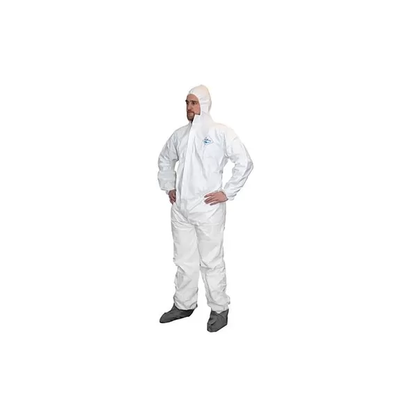 ProWorks Disposable Coverall, Microporous, Elastic Wrist, Ankles, Hood, & Boots, White, XXXL 25/CS