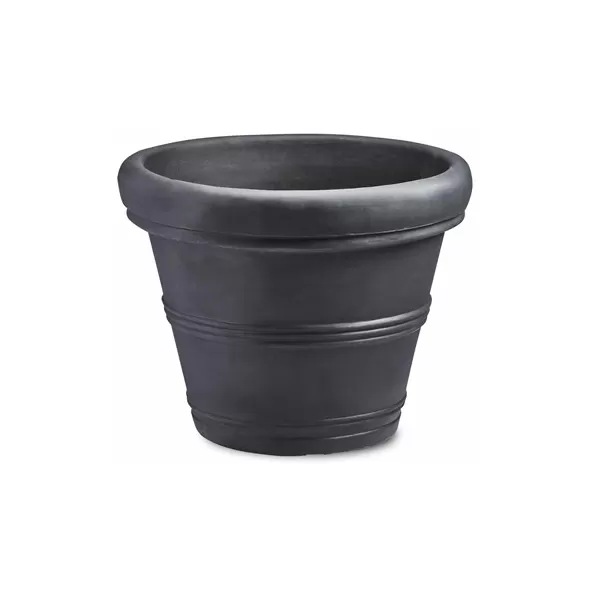 Crescent 16" Brunello Planter Caviar Black