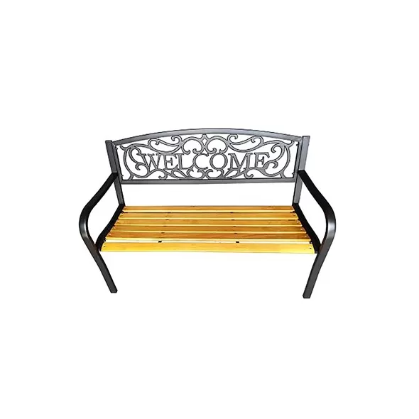 DDI Garden Bench Cast Iron Welcome