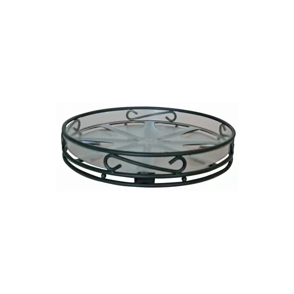 Deer Park 14" Low Profile Deep Saucer Caddy Black