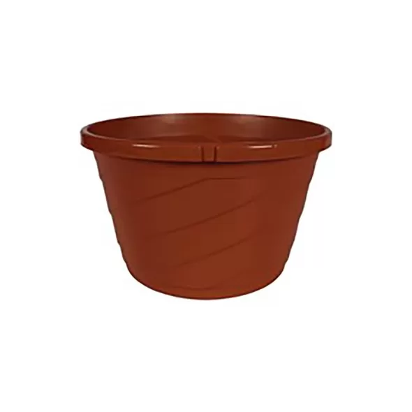 Grower Select 12.00 Twist Hanging Basket 2.32gal With 4-Strand Plastic Hanger Terracotta 50/CS