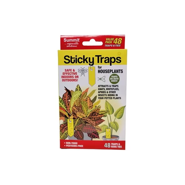 Summit 48ct Sticky Traps for Houseplant Insects (12/CS)