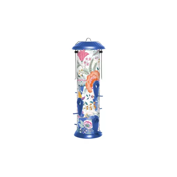 Natures Way 2.8qt Easy Clean Plastic Bird Feeder Fantasy Floral