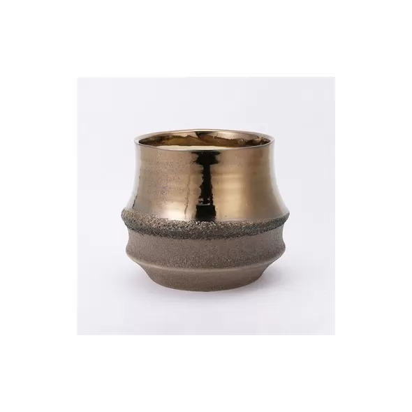 PHG 6"x5.5" Santa Barbara Planters Rustic Gold Case of 8