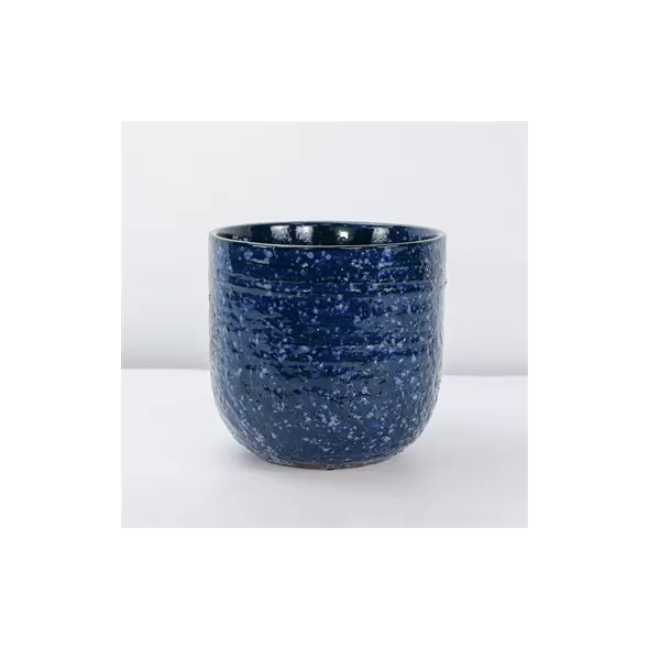 PHG 6.5"x6" Pebble Beach Planter Indigo Splash 4/CS