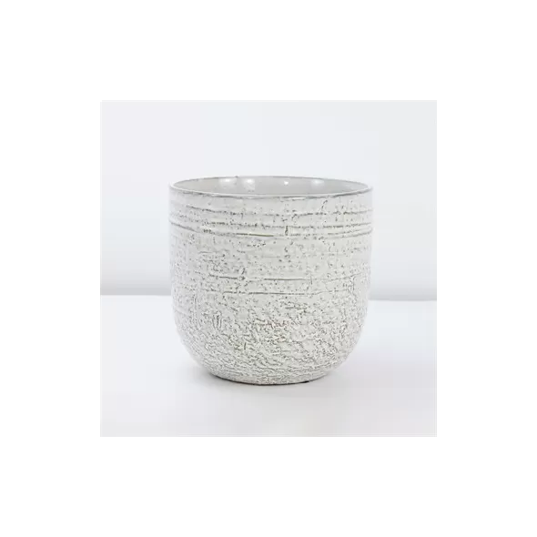 PHG 6.5"x6" Pebble Beach Planter White Daisy 4/CS
