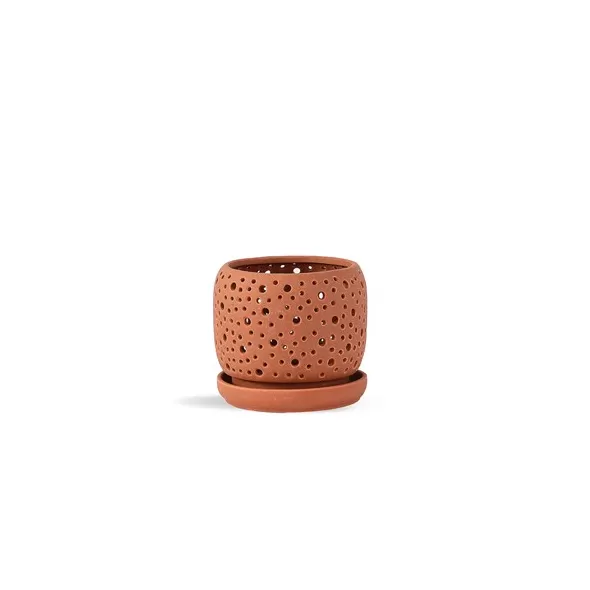 PHG 7.5"x6.5" Rain Drop Orchid Planter Sand Canyon Clay