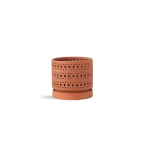 PHG 7.5"x6.5" Moon Gate Orchid Planters Sand Canyon Clay Case of 4