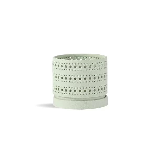 PHG 7.5"x6.5" Moon Gate Orchi Orchid Planter Sand Sage Green