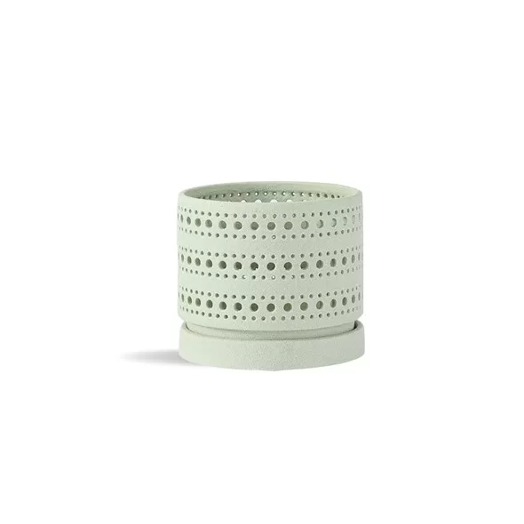 PHG 6"x5.5" Moon Gate Orchi Orchid Planter Sand Sage Green