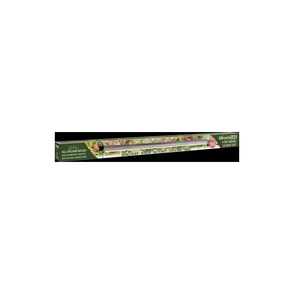 Miracle LED 4-Foot Full Spectrum Daylight LED Grow Light, 55W, Lightweight, Hangable, Linkable for Easy Expansion