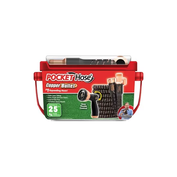 Telebrands 25' Pocket Hose Copper Bullet
