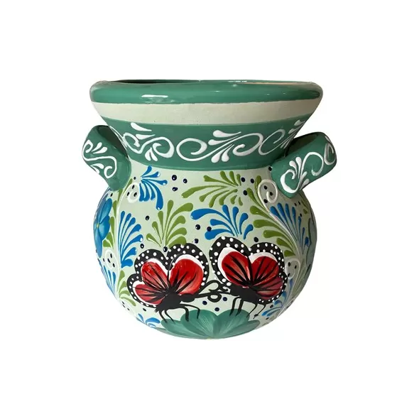 Talavera 10" Bella Especial Moreliana Pot Teal