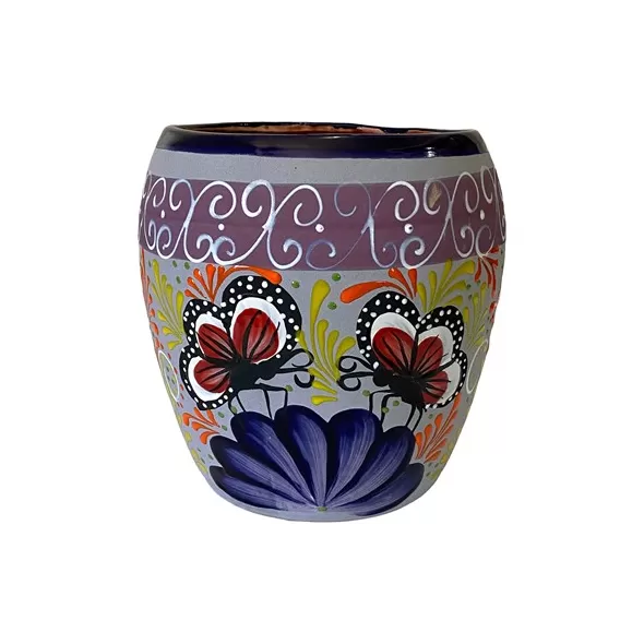 Talavera 12" Bella Especial Ovalo Pot Blue