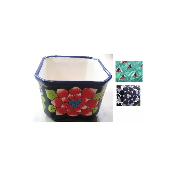 Talavera 6" Square Planter with Feet