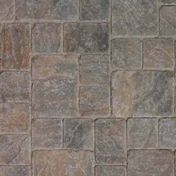 Paver Stone, 5" x 5" x 2" Square Positano Interlocking Italian Renaissance