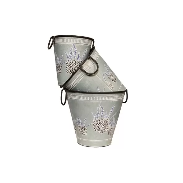 Deer Park Round Lavender Planter Set of 3