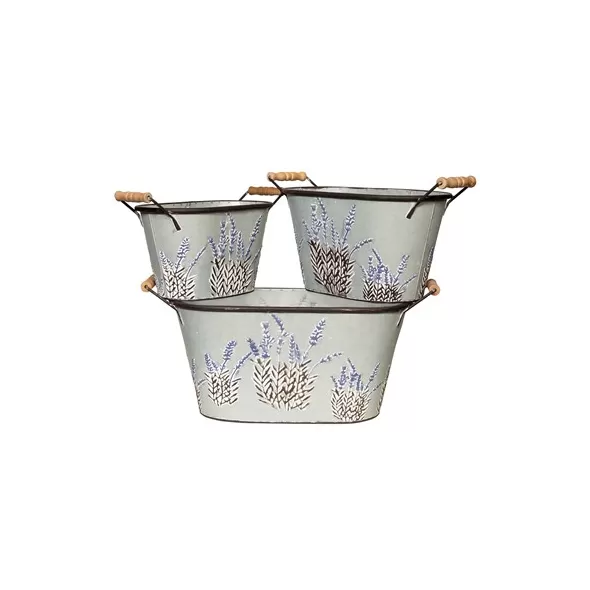Deer Park Oval Lavender Planter Set of 3