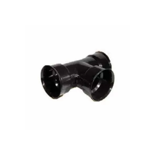 ADS Tee, Bell-End HDPE Watertight Dual Wall Injection Molded N-12, Black 12" | DFD1264WT
