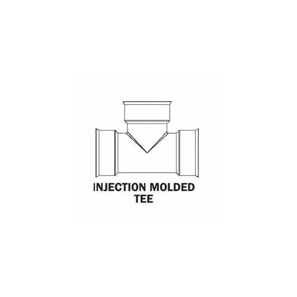 ADS Soiltight Tee, Bell-End HDPE Dual Wall Injection Molded N-12, Black 8" | DFD862ST
