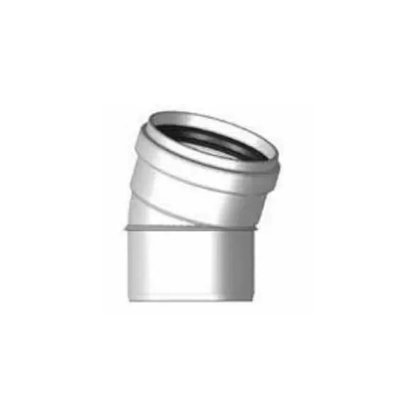 Sewer Elbow, 6"Spigot x Gasketed PVC G Series SDR-35 22-1/2 Degrees 1/16 Bend