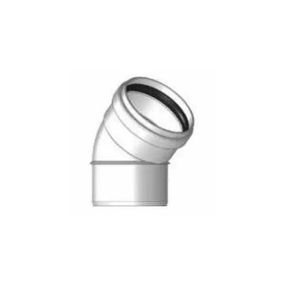 Sewer Elbow, 8"Spigot x Gasketed PVC G Series SDR-35 45 Degrees 1/8 Bend