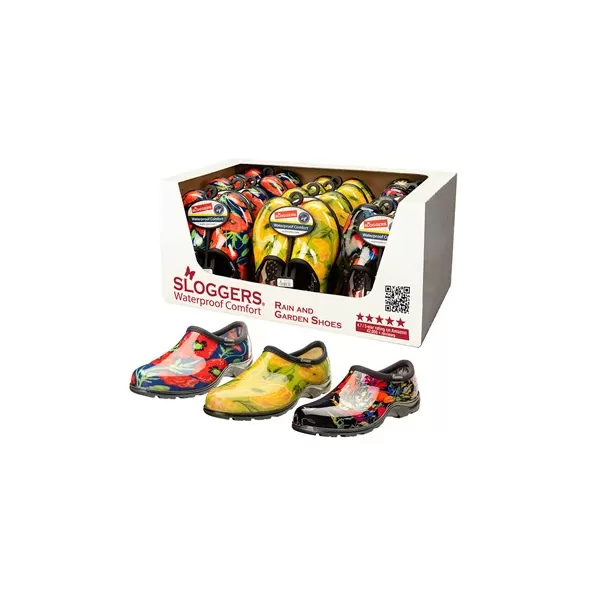 Sloggers 12pr Floral Shoe Pre Pack in PDQ
