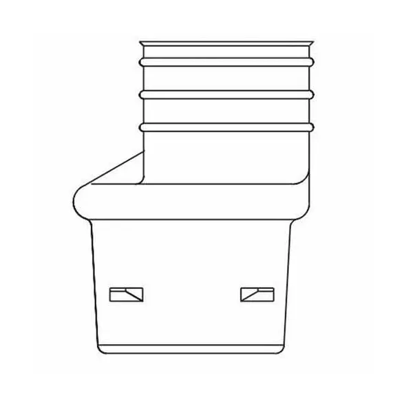 ADS Downspout Adapter, 6" x 4" x 6", Snap Black HDPE | DFE0664AA