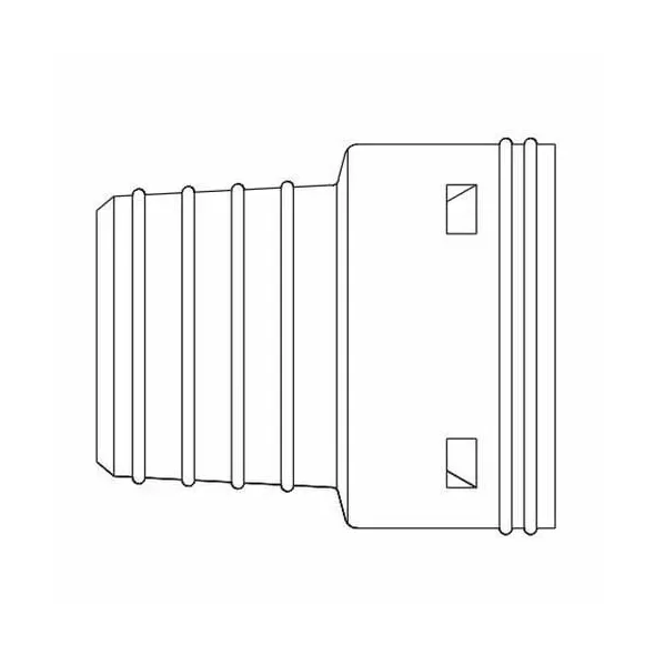 Adapter, 4"Clay Black Polyethylene Schedule 40 Corrugated