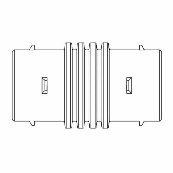 Ads Internal Coupler, Black Pipe X Downspout 6" |  615AA