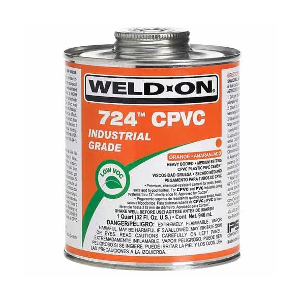 CPVC Cement, 1 qt Metal Can 724 Series Low VOC