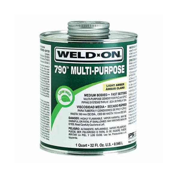 PVC Cement, 1 qt Metal Can 790 Series Low VOC Multi-Purpose