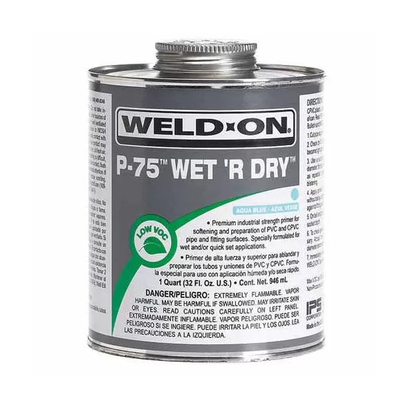 PVC Primer, 1 qt Metal Can P-75 Wet 'R Dry Series Low VOC