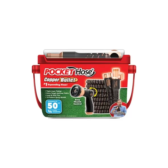 Telebrands 50' Pocket Hose Copper Bullet
