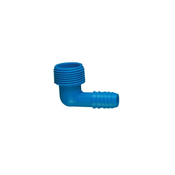 Blue PVC Twister Elbow 3/4 in. Double Helix x MIPT | 3300-007