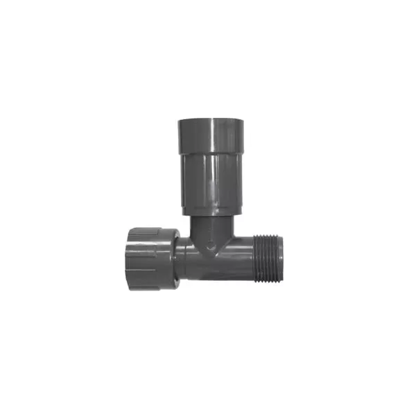 Black PVC Tee 1 in. Nut x MTHD x Female Value Connector Manifold | 1201-010