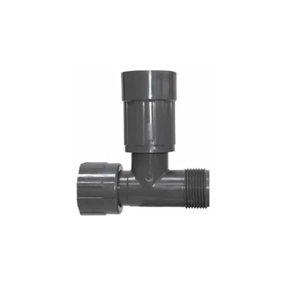 Black PVC Tee 1 in. Nut x MTHD x Female Value Connector Manifold | 1201-010