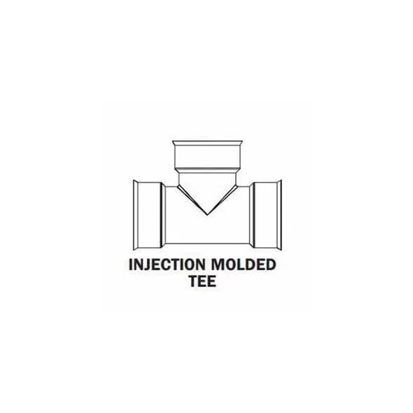 ADS Soiltight Tee, Bell-End HDPE Dual Wall Injection Molded N-12, Black 12" | DFD1264ST