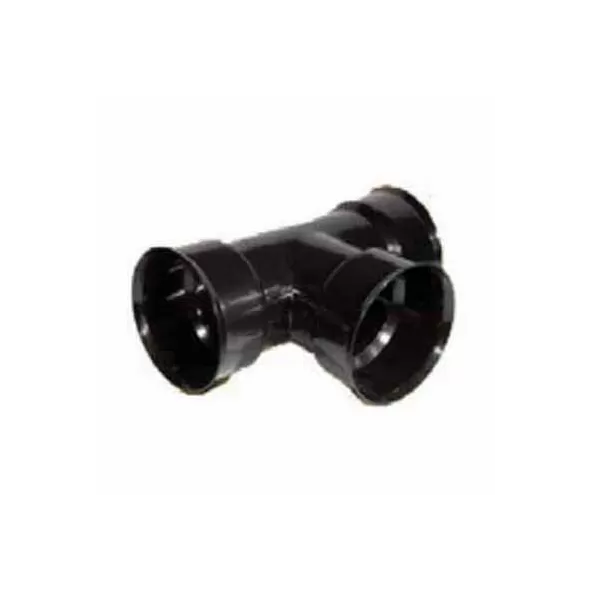 ADS Tee, Bell-End HDPE Watertight Dual Wall Injection Molded N-12, Black 6" | DFD661WT
