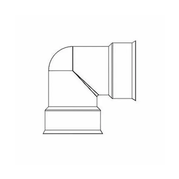 ADS Soiltight Elbow, Bell-End HDPE 90 Degrees Degrees Dual Wall Injection Molded N-12, Black 6" | DFD699ST