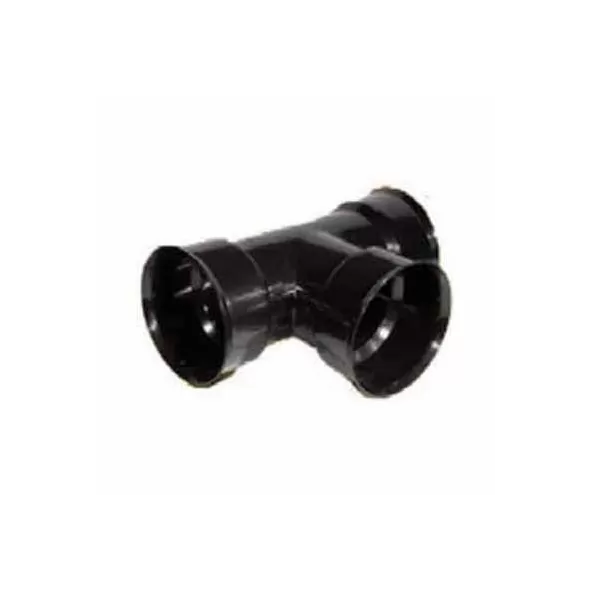 ADS Tee, Bell-End HDPE Watertight Dual Wall Injection Molded N-12, Black 8" | DFD862WT