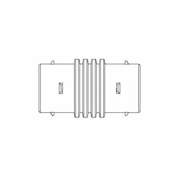 ADS Internal Coupler, Snap Hdpe Single Wall Black 6" |  0615AA