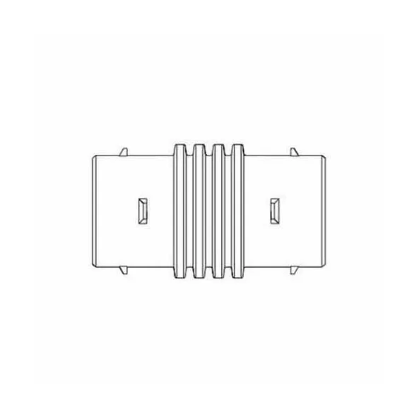 ADS Internal Coupler, Snap HDPE Single Wall Black Male x Barb 3" | DFECPINT030