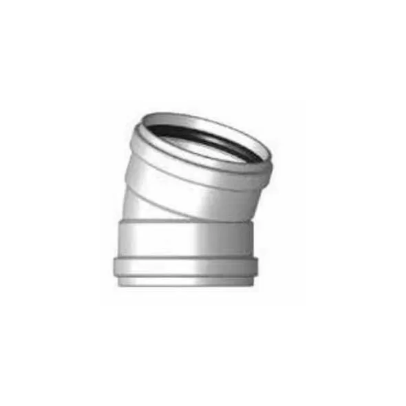 Sewer Elbow, 6"Gasketed PVC G Series SDR-35 22-1/2 Degrees 1/16 Bend