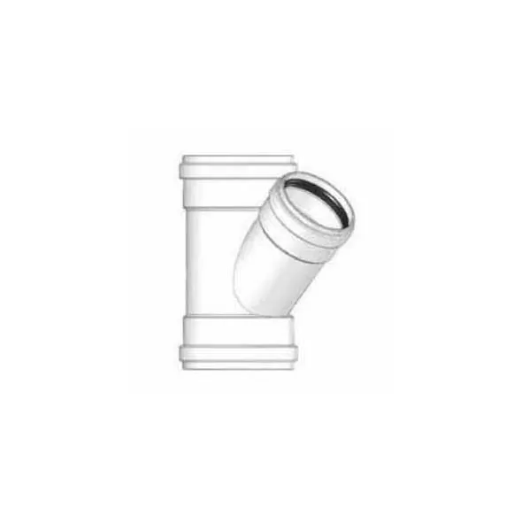 Wye, 8"Gasketed PVC G Series SDR-35 45 Degrees