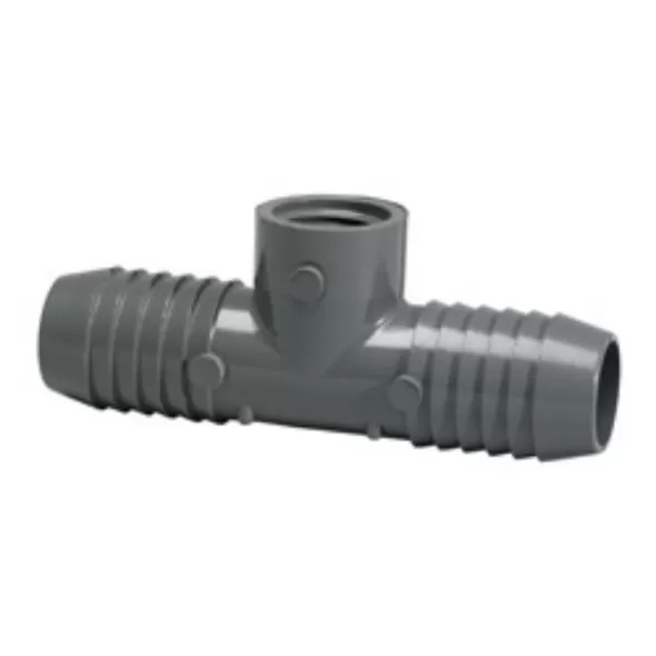 Lasco Reducing Tee, Insert x Insert x FPT Gray PVC Combination | 1402131