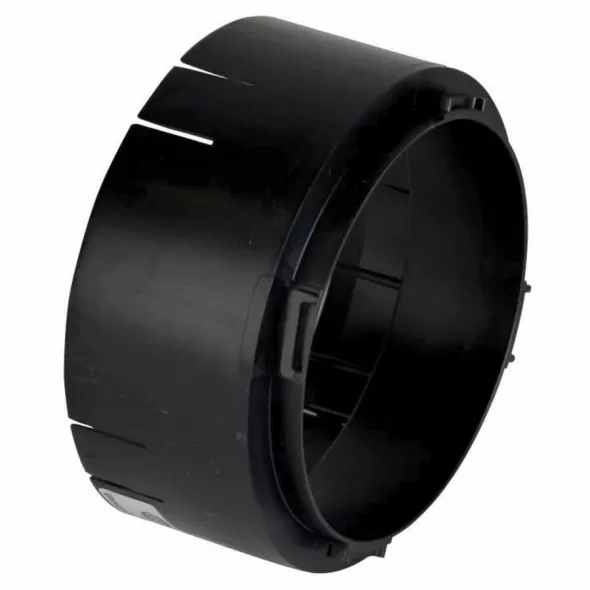 6" Locking Outlet, Black Styrene Universal
