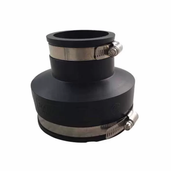 Flexible Coupling, 4"Clay x PVC Black